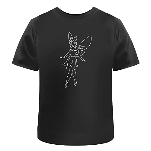 Azeeda Medio 'Hada' Camiseta de algodón para Adulto (Negra) (TA00154826)
