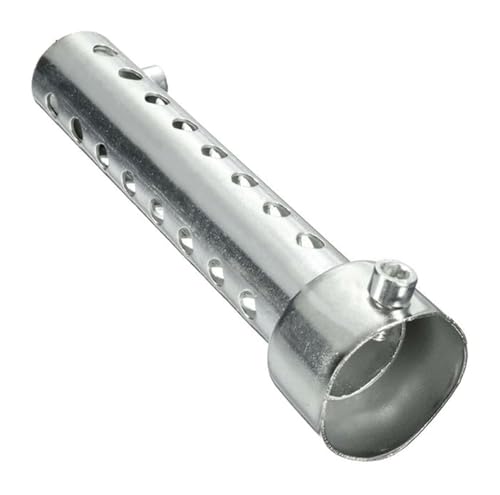 Chicanes de 60mm pour pot d'échappement moto : réducteur de bruit long en acier gris alu
