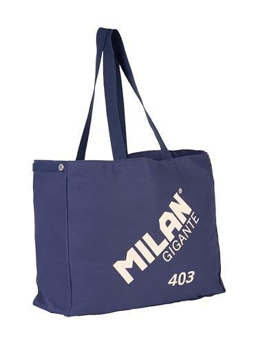 Bolso tote bag grande MILAN GIGANTE 403 azul marino de hombro bolso de tela amplio