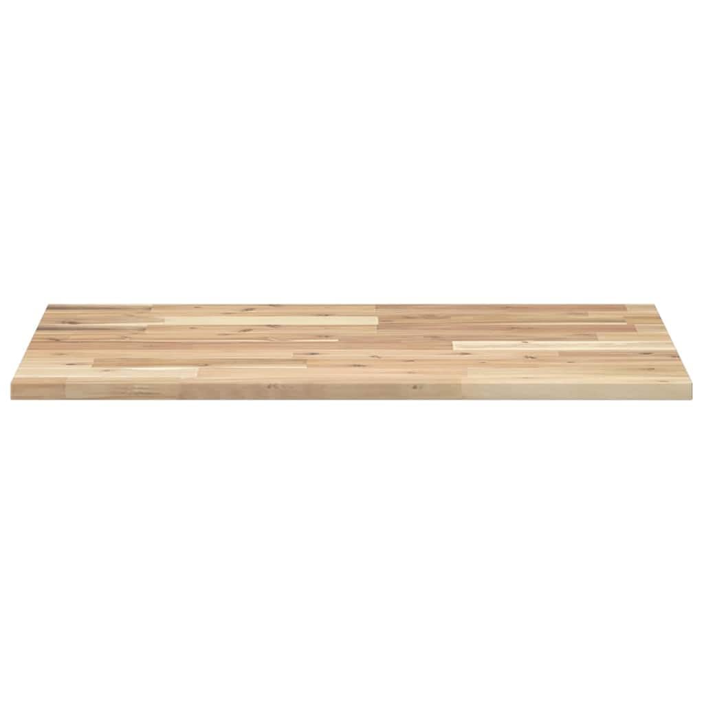 Mesa rectangular de madera de acacia maciza, 60 x 50 x 2 cm, sin tratar y fácil de limpiar, ideal para mesas de comedor, mesas de café o mesas de café en salas de estar y negocios.