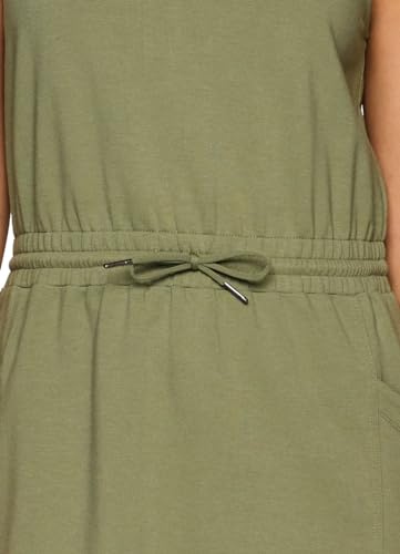 RBX Active Jersey Tank Dress Tunic for Women, Drawstring Waist Lightweight Heathered Cotton Blend Sun Dress with Pockets4