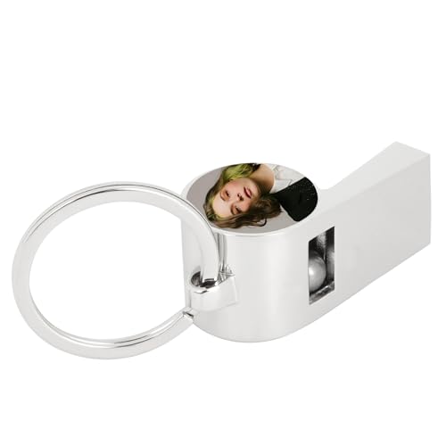 Llavero silbato personalizado con foto en aleación miniatura 3