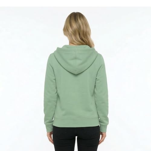 Image of HOODLIFE Women's Zip-Up Hoodie Sweatshirt - Soft Cotton Fleece Jacket with Hood, Full Zipper, Kangaroo Pocket, Casual Winter Hoodie for Women