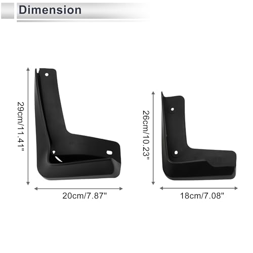 Image of X AUTOHAUX 1set Front and Rear Mud Flaps Splash Guards Mud Guards for Acura TLX-L 2018-2021 W /Mount Accessories