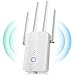 WiFi/WLAN günstig Kaufen-Wlan Verstärker, 1200Mbit/s Wlan Repeater, 5G & 2.4G Dualband Ultraxtender WiFi Verstärker mit LAN anschluss, WPS, Kompatibel mit 99% Standard-WiFi Routern, Deckt bis zu 9200Sq.ft und 35 Geräte ab