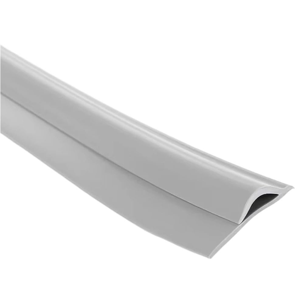 Loacea Flexible Floor Trim 1pc Floor Transition Cover Door Sealing Strips, 3meters Doorway Threshold Adhesive Carpet Edge Trim(Grey)