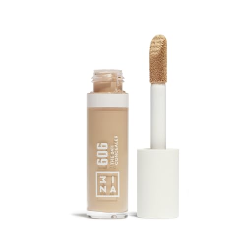 3INA MAKEUP - The 24H Concealer 606 - Coral claro - Corrector de 24H de Duración - Cobertura Media a Alta con Fórmula Ligera - Aplicador en esponja - Corrector de Ojeras - Vegan - Cruelty Free