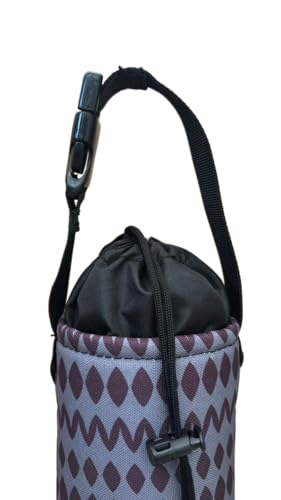 Image of 1 Litter Neoprene Water Bottle Carrier Bag with Adjustable Shoulder Strap,Insulated Water Bottle Cover for Stainless Steel /Glass /Plastic Bottles (Purple)
