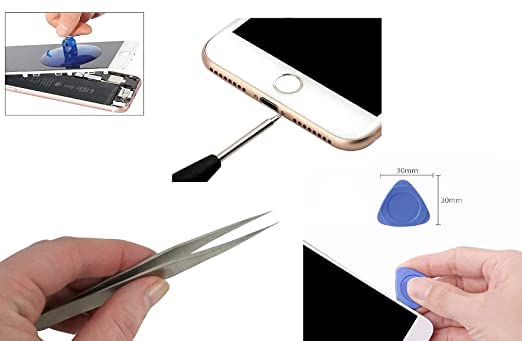 S P Electron Pack of 13 Professional Screwdriver Set with 2 Stainless Steel Pointed and curved tweezers and openers for Mobile Repairing and other repairing works. 3
