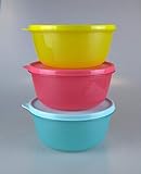  Tupperware Kühlschrank Clarissa 1,5 L Panorama Hit-Parade Schüssel (3) hellblau, rosa, gelb