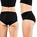 Bambody Absorbent Panties, Period Underwear for Women and Teen -12-Hour Overnight Protection- Postpartum Leakproof, Soft, Comfortable, Breathable - Large - 3 Pack: Black