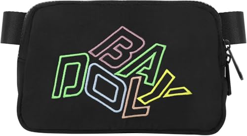 DOBALY bum bag da uomo e da donna, borsa crossbody regolabile, zaino da petto, borsa da cintura da 1 litro, marsupio sportivo, marsupio da corsa per il fitness, l'escursionismo e i viaggi, nero