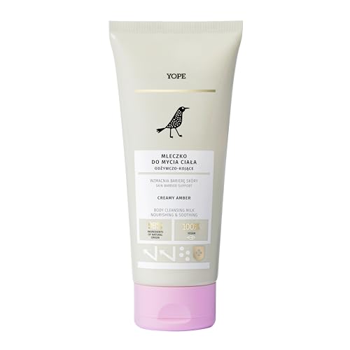 Yope Gel Doccia | Latte Corpo Lipobiotico 2in1 | Creamy Amber | Proteine di Riso, Burro di Shea | Pelle Secca & Sensibile | Formula Delicata | Naturale Vegano Eco | Dermatologicamente Testato | 200 ml