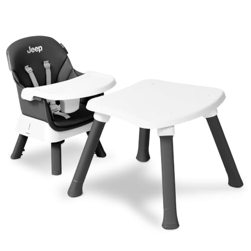 Image of Jeep Milestone 6-in-1 Convertible High Chair by Delta Children, Black