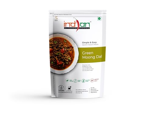 Image of Indian Kitchen Foods Instant Green Moong Dal - Freeze Dried, Gluten-Free, Ready-to-Eat Indian Vegan Meal