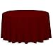 LinenTablecloth 120-Inch Round Polyester Tablecloth Burgundy