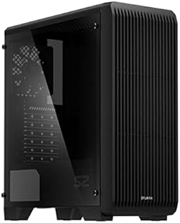 Zalman S2 ATX Mid Tower Computer Case with 3X Pre-Installed 120mm Fan, Tinted Tempered Glass Panel w/ Patterned Mesh Front Panel for Airflow Gaming Office mATX PC (Tempered Glass - 3 Fan),S2 TG