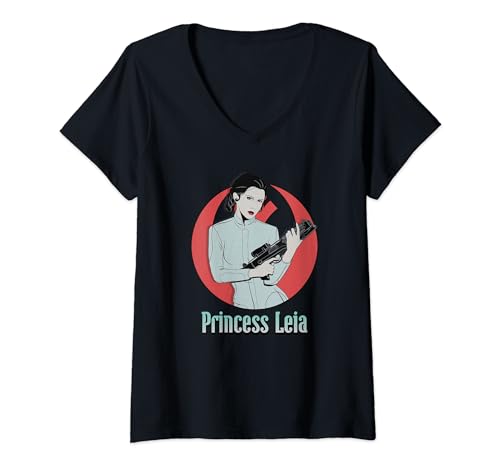 T-shirt col V Star Wars Princesse Leia un look geek féminin qui évite les coupes amples