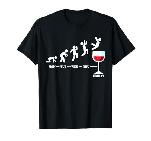 Viernes del Vino Semana del Sino Fin de Semana Amante Vino Camiseta