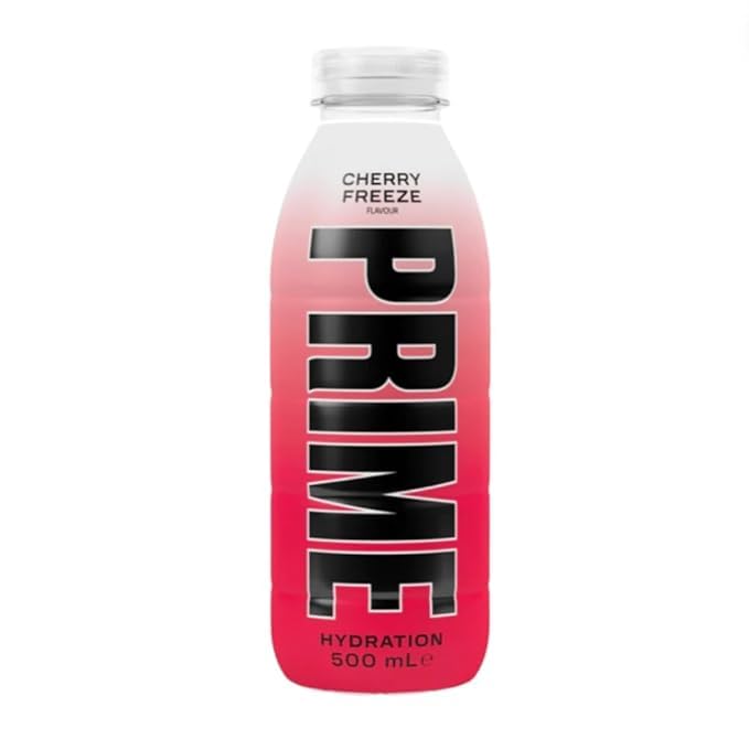 Image of Prime Hydrating Sports Drink Cherry Freeze Flavour 500ml - Electrolytes, Zero Sugar, Low Calorie, Coconut Water, BCAAs, Vitamins, Antioxidants, Caffeine-Free
