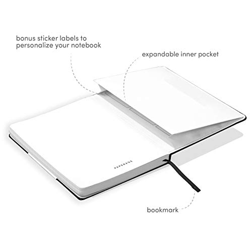 Paperage-Journal-Blank-Page-Notebook-Hard-Cover-Medium-57-x-8-inches-100-gsm-Thick-Paper-Black-Plain