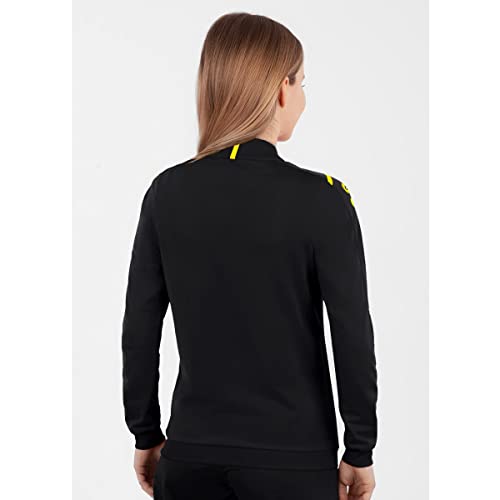 JAKO Damen Polyesterjacke Challenge, Schwarz/Citro, 42 – Ansicht 4