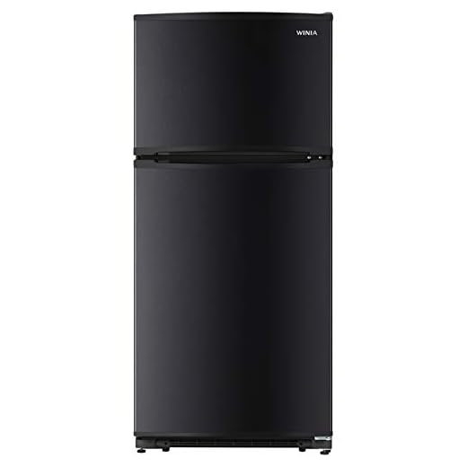 Winia WTE18HSBCD 18 Cu. Ft. Top Mount Refrigerator Ice Maker Ready - Black