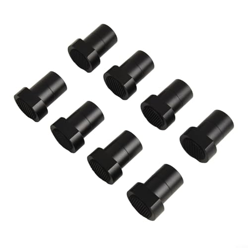 Sistema de sujeción de mesa de aleación de aluminio, juego de 8 perros, adecuado para todos los diseños estándar de banco de carpintería (20 mm, negro)