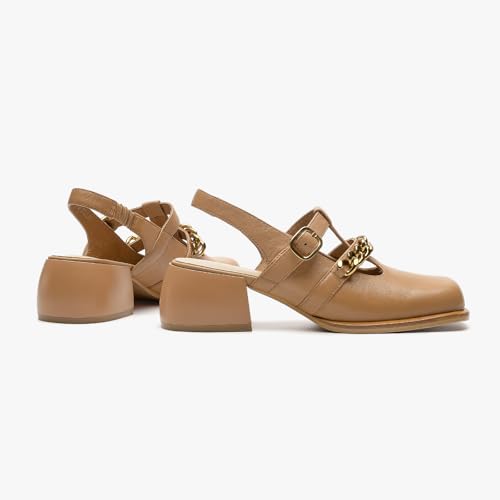 Image of BEAU TODAY Women's Beige Mary Jane Pumps, Size 12, Casual Dress Shoes for Women, Spring /Autumn /Fall, Platform Heel, Leather Sole