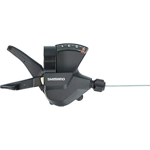 SHIMANO Unisex - Erwachsene SL-M315 Schalthebel, schwarz, 7-Fach Cover