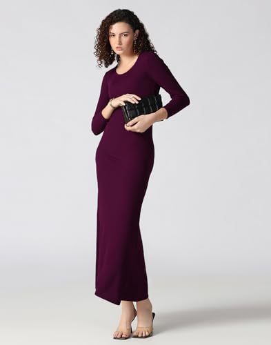 Image of Selvia Lycra Bodycon Dress for Women, One Piece Western Dress for Women