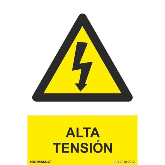 Señal industrial de Alta tensión, con tintas UV SEKURECO