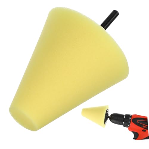 UTHCLO esponja para pulir auto almohadilla de cera manual almohadillas para pulir coches ESPONGA DE PULIZADO PARA EL accesorio para taladro pulidor compuesto de pulido Amarillo