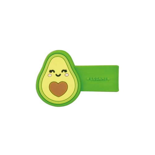 Legami - Clip Magnetica, 4,8x3,3 cm, Set di Clip chiudi Pacco, Ideale per Tenere i Cavi Ordinati, Fissare la Penna al Taccuino, Tenere Uniti gli Auricolari, Avocado