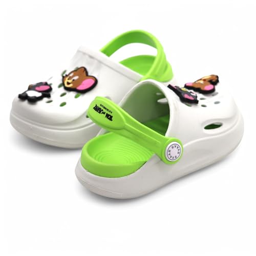 Image of SVAAR x Tom & Jerry Slingback Clog Shoes for Boys & Girls || Indoor & Outdoor Sandals Clogs for Kids with 4 Tom & Jerry Charms