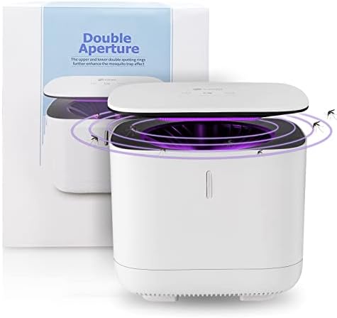 Lanju Mosquito Catcher,Non-Zapper Gnat Trap for Insect Gnat Fly Bug Moth Fruit Flies with Strong Suction, Quiet Odorless Indoor Bug Trap,Air Drying Home Flycatcher