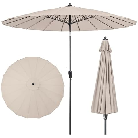 COSTWAY 2.6M Aluminium Tilting Garden Parasol Cover