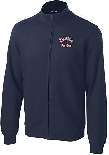 Chicago Fire Department Arched Logo Full-Zip Navy Sweatshirt As Seen On TV-ST259