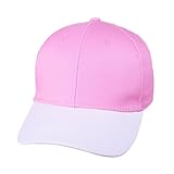 Lucoa Cosplay Accessories Hat Pink White Baseball Cap Size Adujustable on The Back