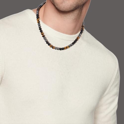 GAVU Men’s Beaded Necklace, Triple Protection Crystal Necklace for Men - Image 4