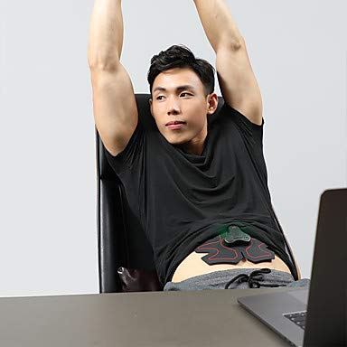 Estimulador de Abdominales Cinturón de tonificación Abdominal EMS Abs Trainer Deportes Silicona PU (Poliuretano) de Resina ABS Ejercicio y Fitness Entrenamiento de Gimnasio Smart Electrónico