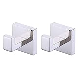 KES Towel Hook for Bathroom Coat Hook Wall Mounted Modern Robe Hook SUS 304 Stainless Steel Polished Finish 2 Pack, A22560-P2
