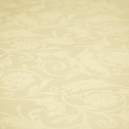 Image of Blue Dahlia 100% Cotton, King Size /Double, Bedsheet (108 inch x 108 inch) + 2 Pillow Covers, 300TC Premium Bedsheet, Bold Floral Jacquard Pattern - Ivory