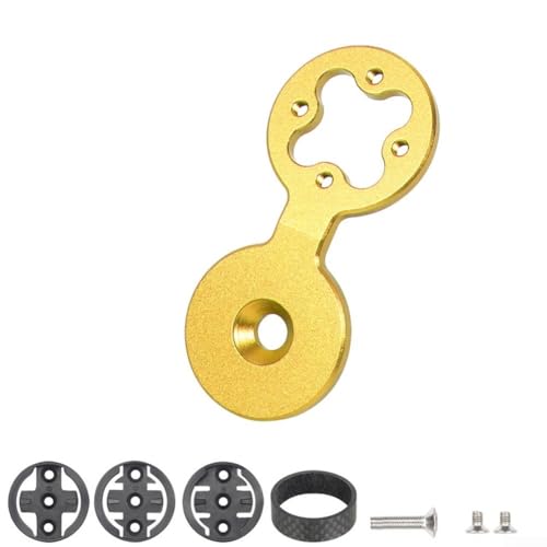 Soporte de bicicleta compatible con Garmin Edge y Bryton Essential Cycling Gear (dorado)