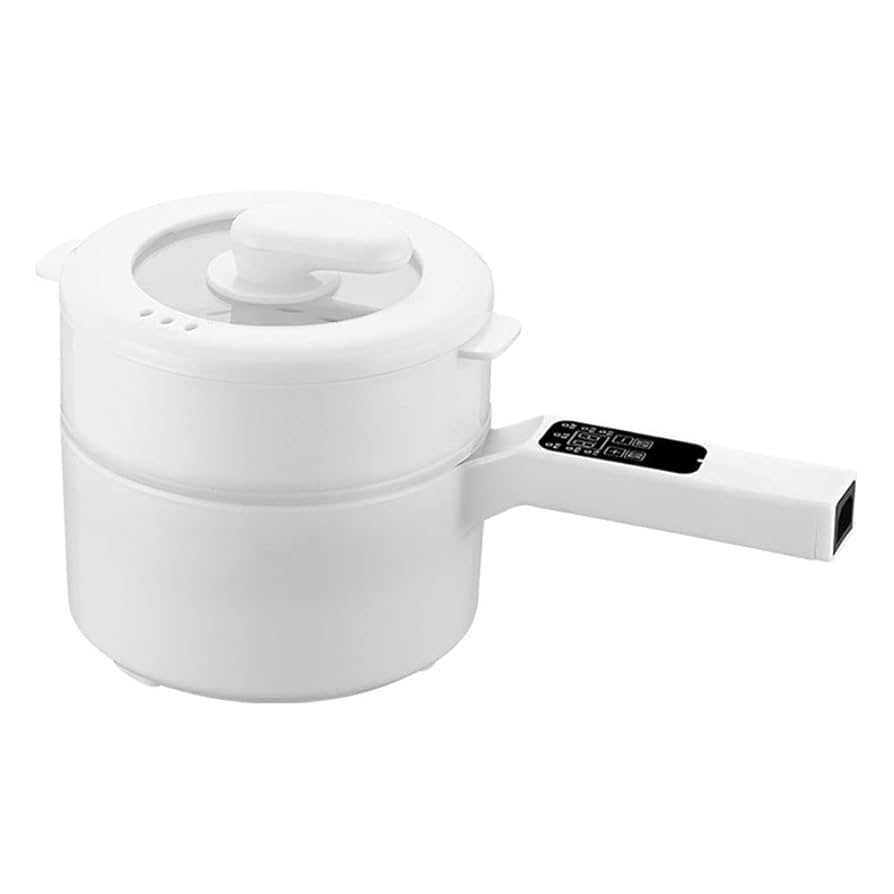 Amazon | 多機能電気調理鍋 片手鍋 蒸し器付き 20cm 2L 電圧