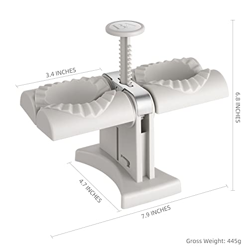 Maymay Boundless Artsy Household Double Head Automatic Dumpling Maker Mold, Stainless Steel Easy And Lazy Dumpling Maker Tool, Pierogi Maker Machine To Make Empanadas #TOP5