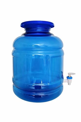 Image of Plastic Water Dispenser Bottle, BPA Free, Large Container Without Thread Cap (10 L Blue)
