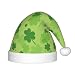 Augenstern Christmas Hat St-Patricks-Day-Shamrock Xmas Hat Unisex Santa Hat