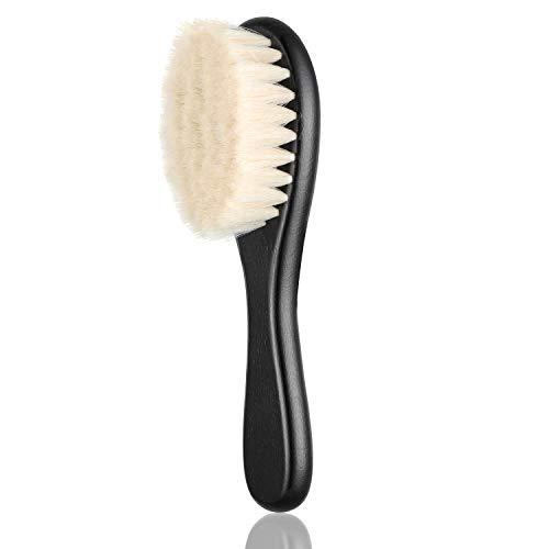 Barber Fade Brush Beard Brush Barber Beard Styling Cleaning Brush Neck Duster Brush with Natural Fiber Wooden Handle for for Men Beard Styling Broken Hair