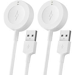 Cargador Inalambrico Smartwatch Fossil Paquete de 2 cargadores para Fossil Gen 6 Gen 5 Gen 5E Gen 4 Smartwatch Cable de carga para Emporio Armani, Skagen Falster 2, Misfit Vapor 2, Diesel Guard 2.5, Michael Kors Runway 3.3 pies/1 m, color